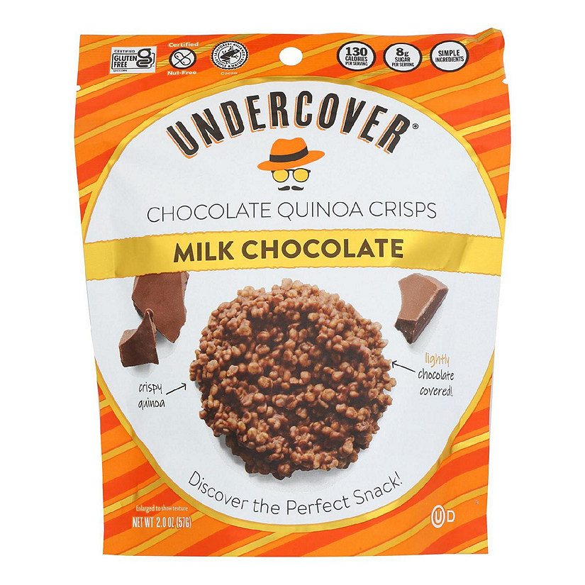 Undercover Quinoa - Crispy Quinoa Milk Choco - Case of 12 - 2 OZ Image