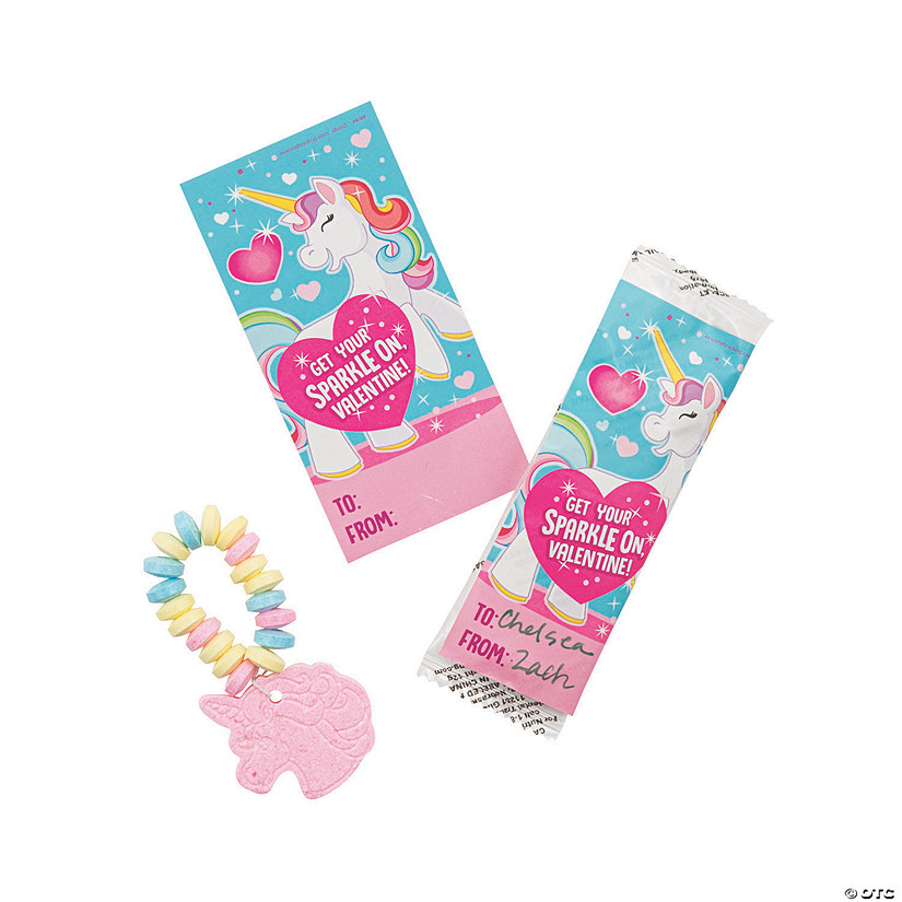 Unicorn Candy Bracelets Valentine Exchanges for 12 Image
