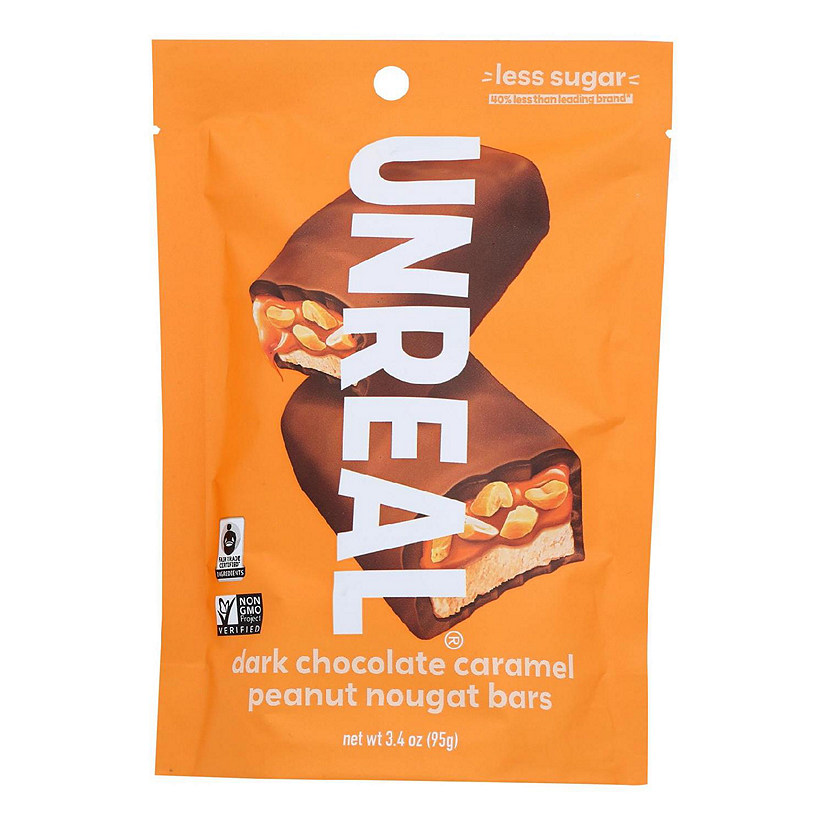 Unreal - Bar Chocolate Caramel Peanut Noug - Case of 6-3.4 OZ Image