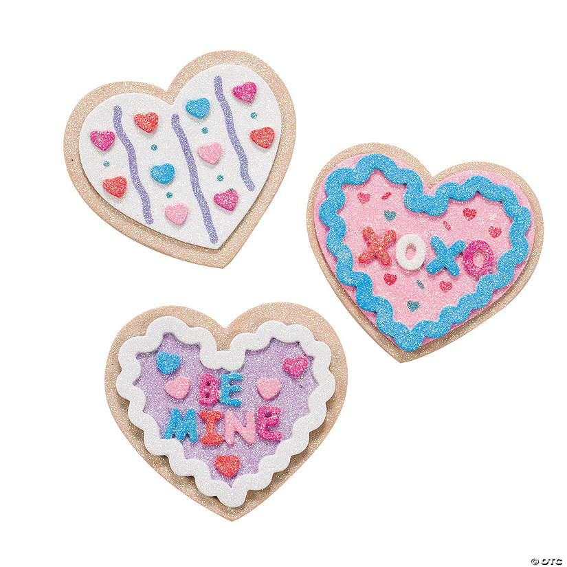 Valentine Cookie Magnet Foam Craft Kit - Makes 12 Image