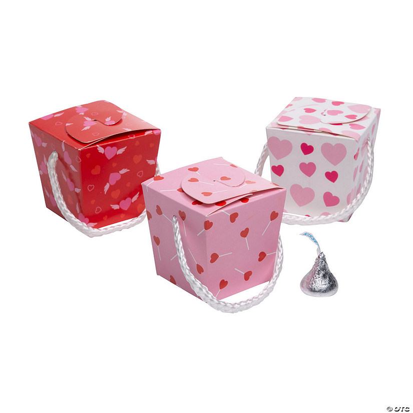 Valentine Favor Boxes with Rope Handles - 36 Pc. Image