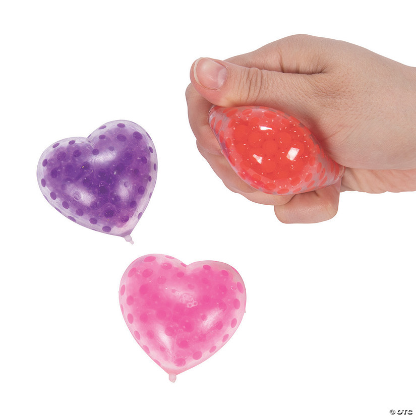 Valentine Gel Beads Heart-Shaped Toys - 12 Pc. Image