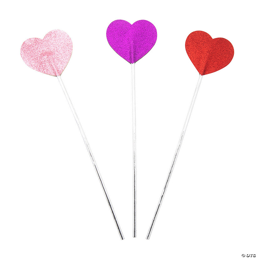 Valentine Heart Fairy Wands - 12 Pc. Image