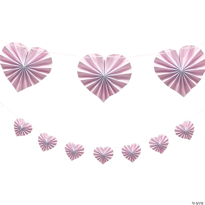 Valentine Heart-Shaped Fan Garland Image