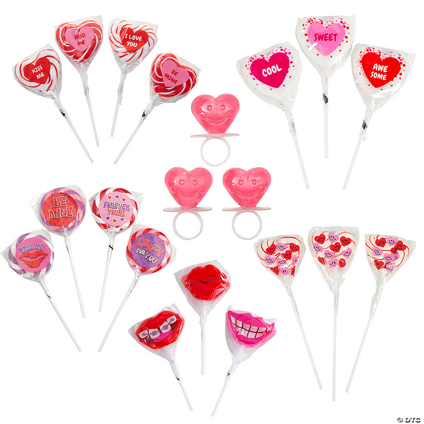 Valentine Lollipop Assortment - 72 Pc. Image