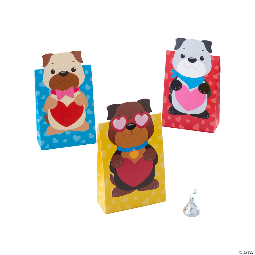 Valentine&#8217;s Day Puppy Treat Boxes - 12 Pc. Image
