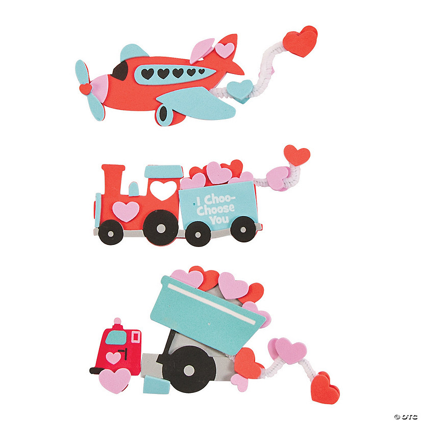 Valentine Transportation Magnet Craft Kit - Makes 12 Image