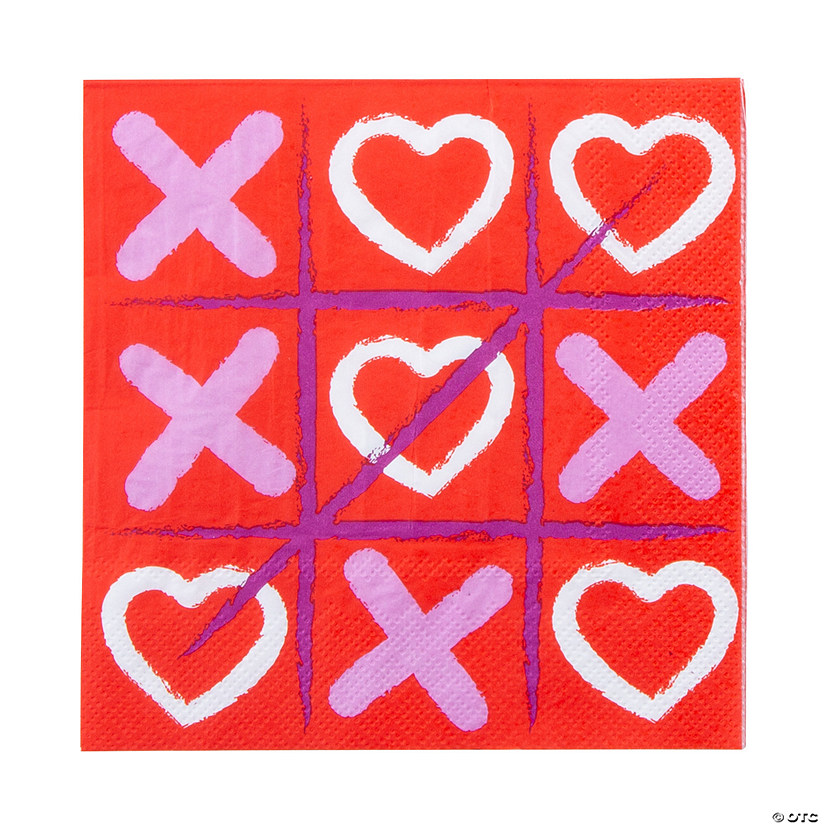 Valentine's Day XOXO Hearts Luncheon Napkins - 16 Pc. Image