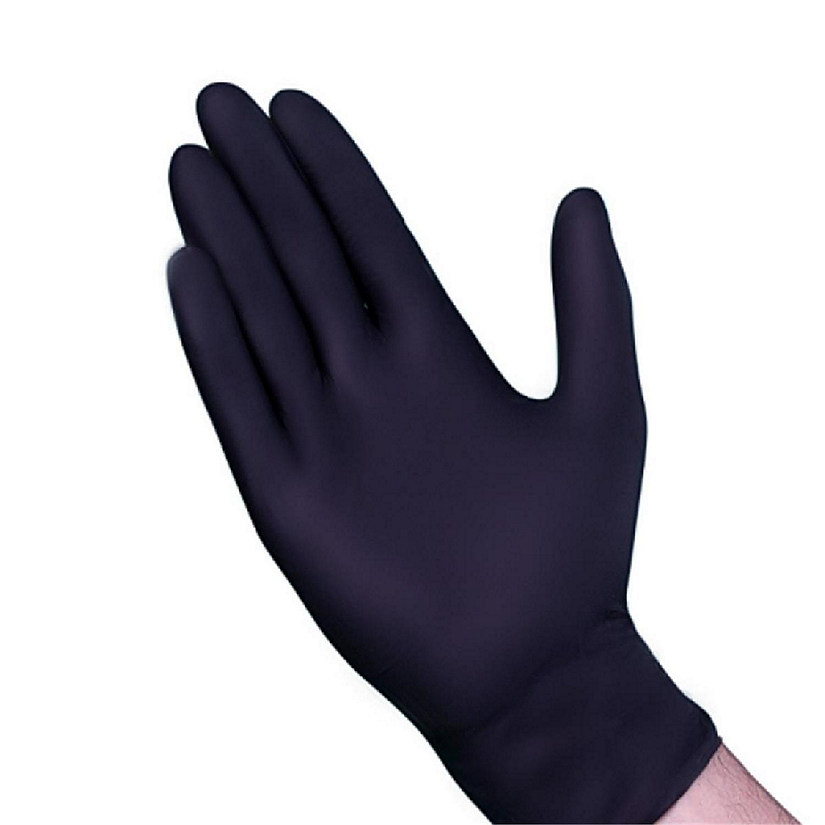 Vanguard International Sourcin A19A32 7 mil Nitrile Powder Free Exam Gloves, Black - Medium Image