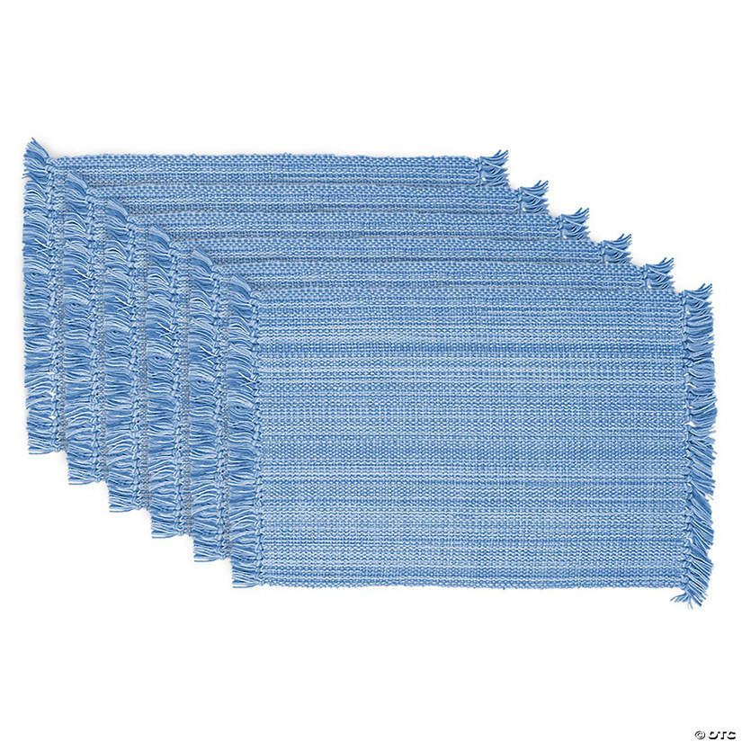 Variegated Light Blue Fringe Placemat (Set Of 6) Image