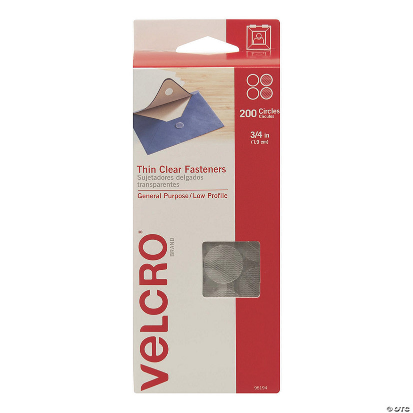 VELCRO(R) Brand Sticky Back Coins - .75" 200/Pack, Clear Image