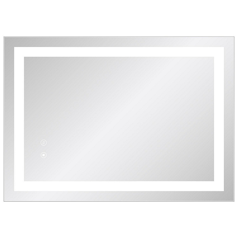Venetio 28 in. W x 20 in. H Rectangle Frameless Anti-Fog LED Wall Bathroom Vanity Mirror Image