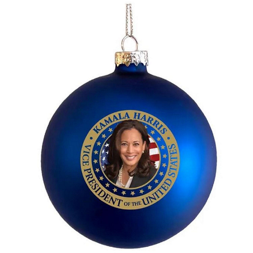 Vice President Kamala Harris Glass Ball Christmas Ornament 80mm C7759 Image