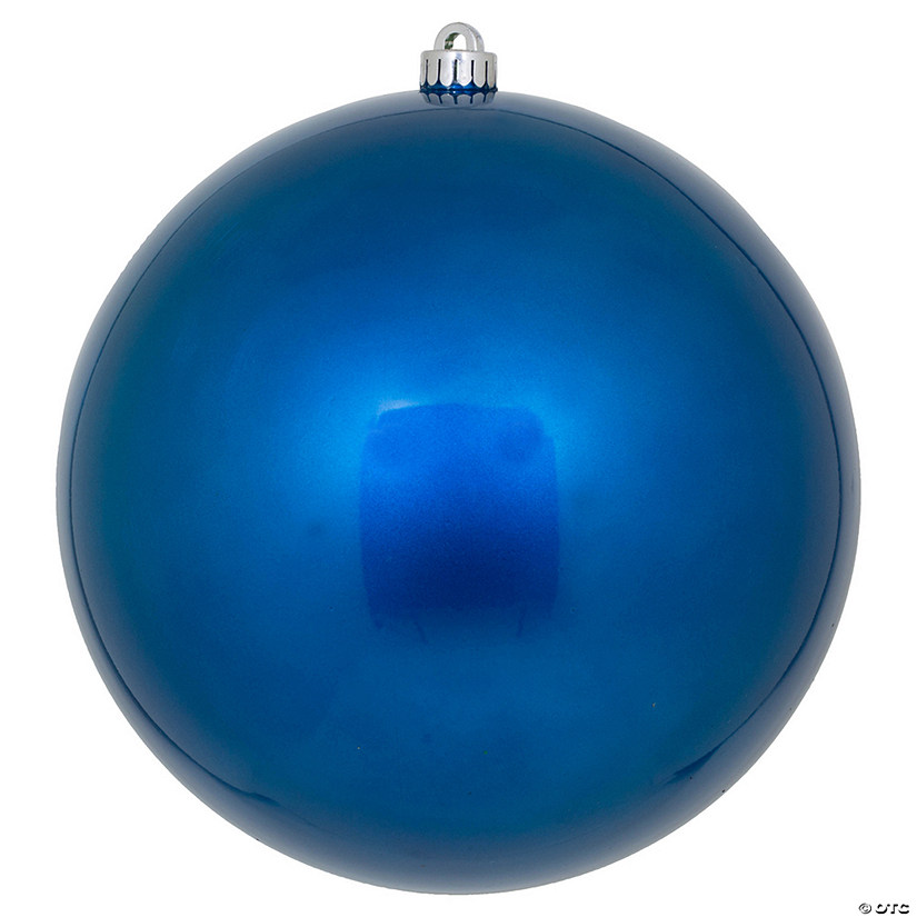 Vickerman 10" Blue Candy Ball Ornament Image