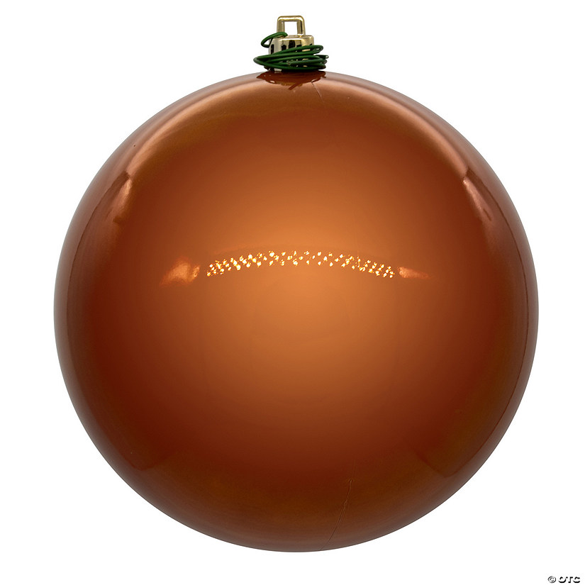 Vickerman 10" Copper Pearl UV Drilled Ball Ornament, 1 per bag. Image