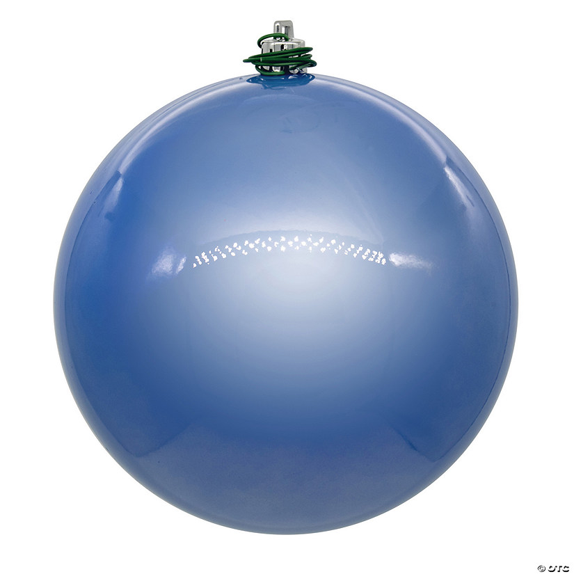 Vickerman 10" Periwinkle Pearl UV Drilled Ball Ornament, 1 per bag. Image