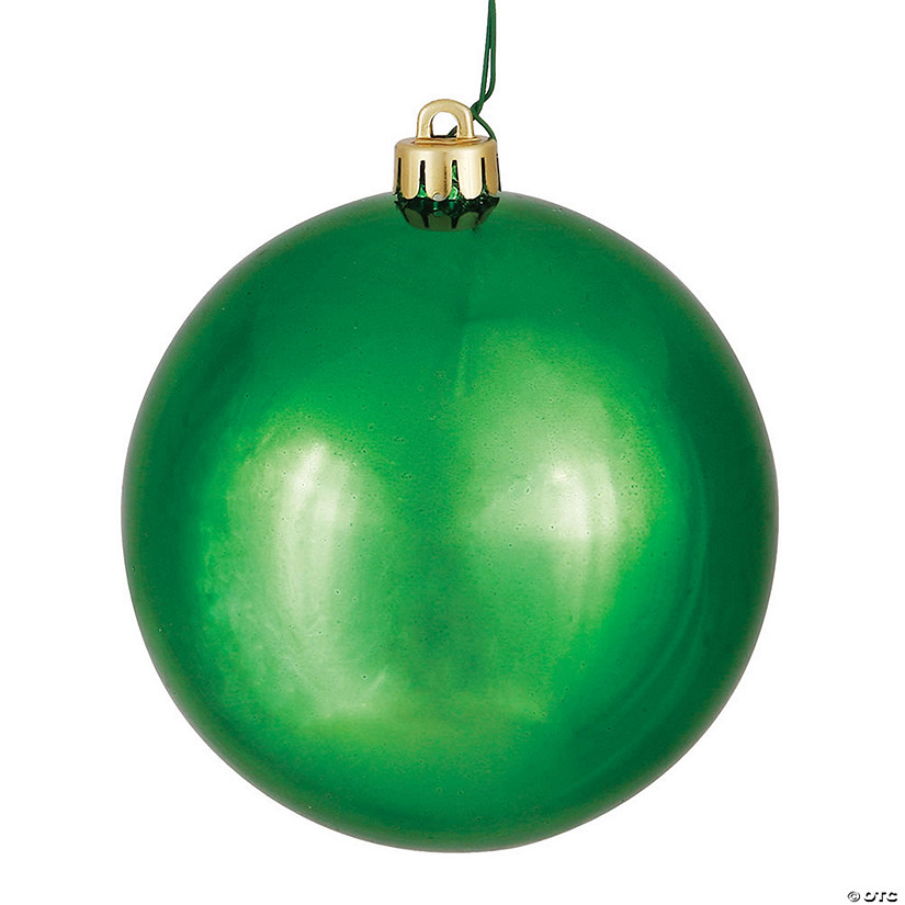 Vickerman 12" Green Shiny Ball Ornament Image