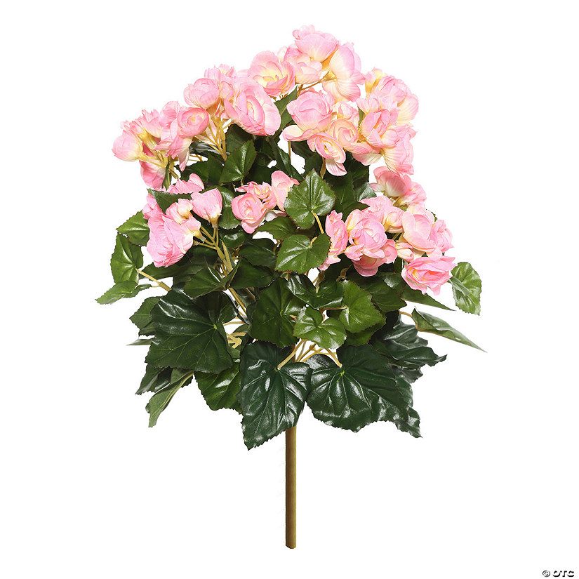 Vickerman 15" Artificial Lt Pink Polyester Begonia Bush Image