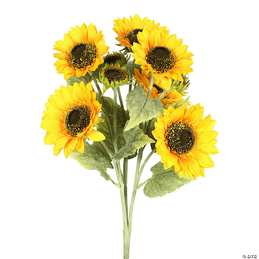 Vickerman 22" Artificial Yellow Sunflower Bush Image