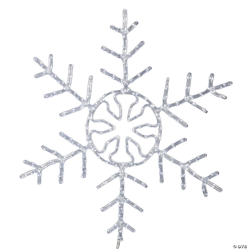 Vickerman 24" LED 160 Lights Pure White Forked Snowflake Lighted Decor Image