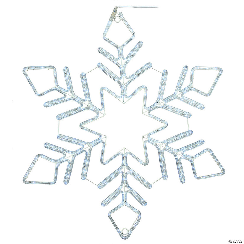 Vickerman 24" Pure White LED Twinkle Star Snowflake Lighted Decor Image