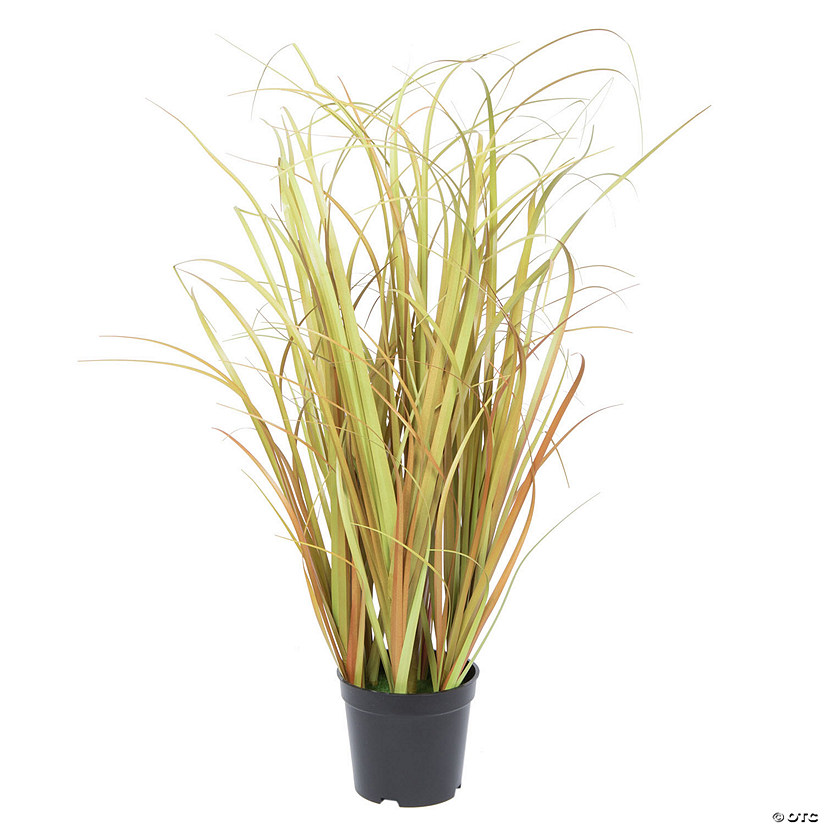 Vickerman 24" PVC Artificial Potted Mixed Brown Grass Image