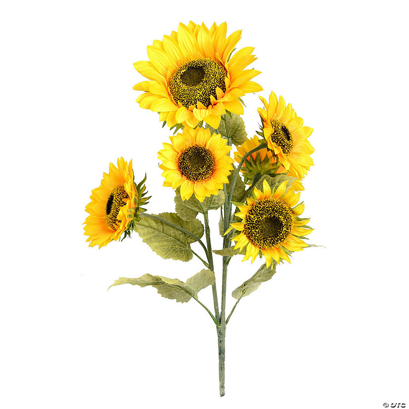 Vickerman 25" Artificial Yellow Sunflower Bush Image