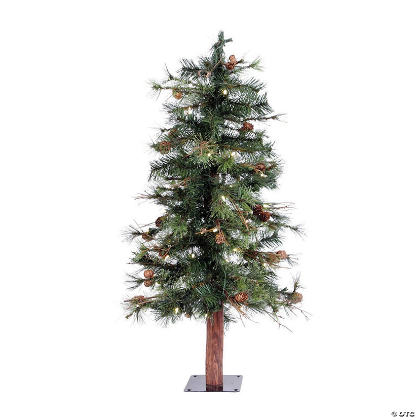 Vickerman 3' Mixed Country Pine Christmas Tree with Warm White LED Lights Image