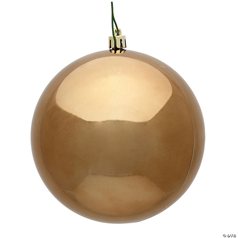 Vickerman 3" Mocha Shiny Ball Ornament, 12 per Bag Image