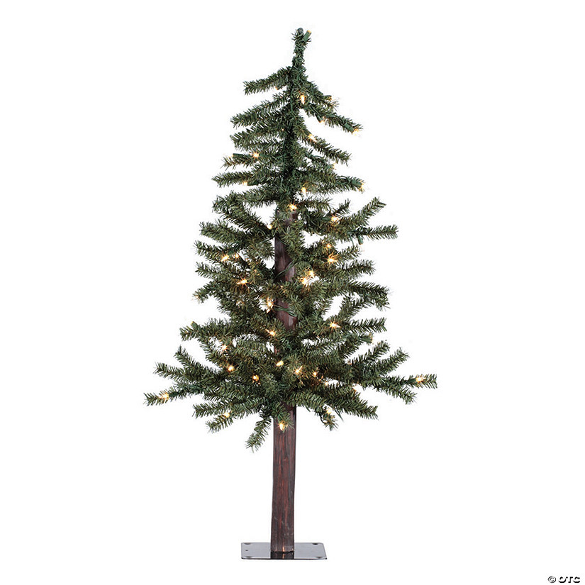 Vickerman 3' Natural Alpine Christmas Tree with Clear Lights Image