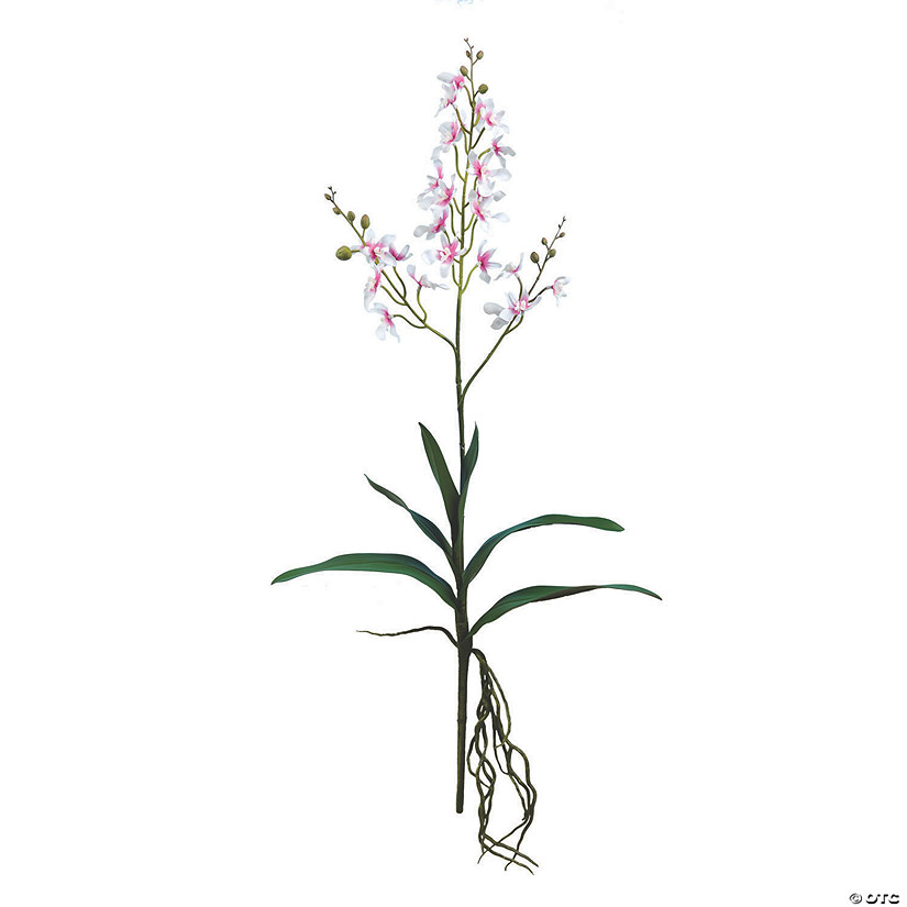 Vickerman 30" Artificial Mini Pink and White Orchid Spray Image