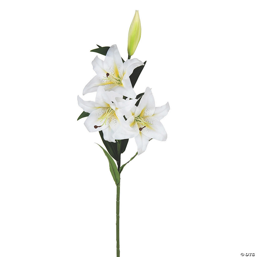 Vickerman 36'' White Real Touch Lily Spray Image