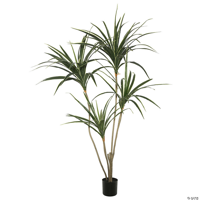 Vickerman 4.5' Potted Artificial Yellow Edge Green Yucca Image