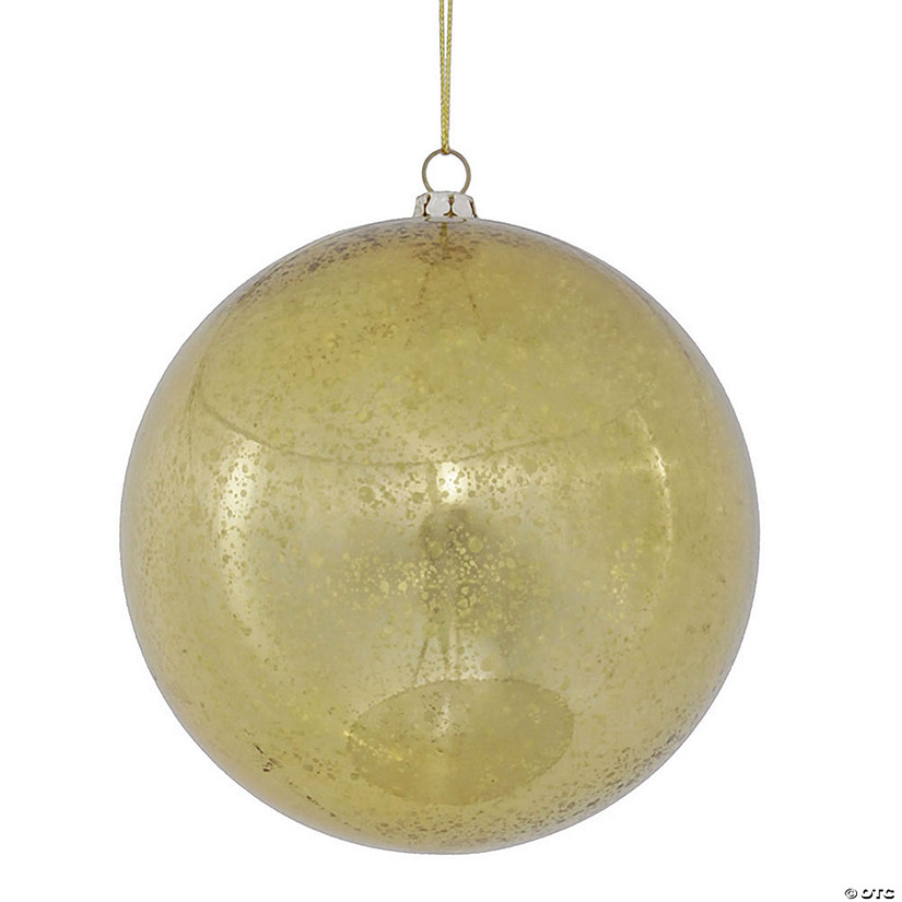 Vickerman 4.75" Gold Shiny Mercury Ball Ornament, 4 per Bag Image