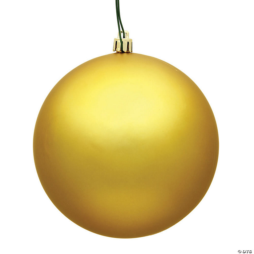 Vickerman 4.75" Honey Gold Matte Ball Ornament, 4 per Bag Image