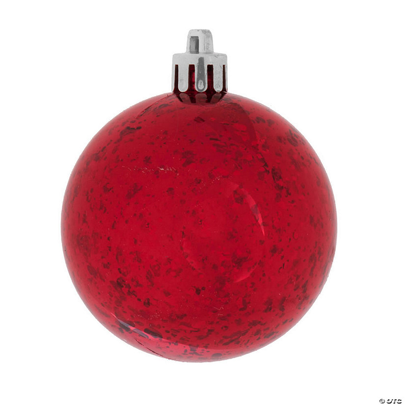Vickerman 4.75" Red Shiny Mercury Ball Ornament, 4 per Bag Image