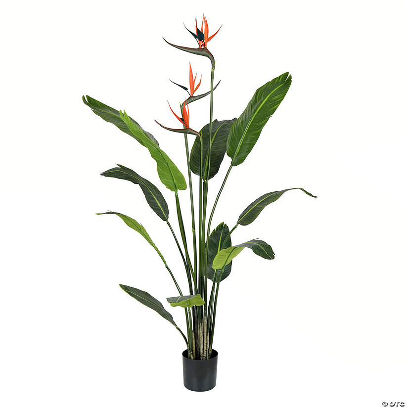 Vickerman 4' Artificial Potted Bird of Paradise Palm Tree Image