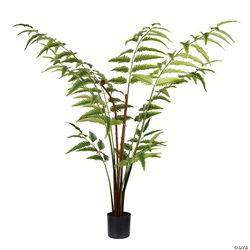 Vickerman 4' Artificial Potted Leather Fern Image