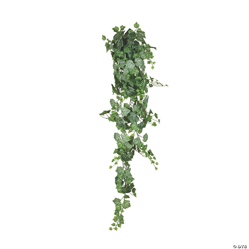 Vickerman 6' Green & White Grape Leaf Ivy Hanging Bush Image