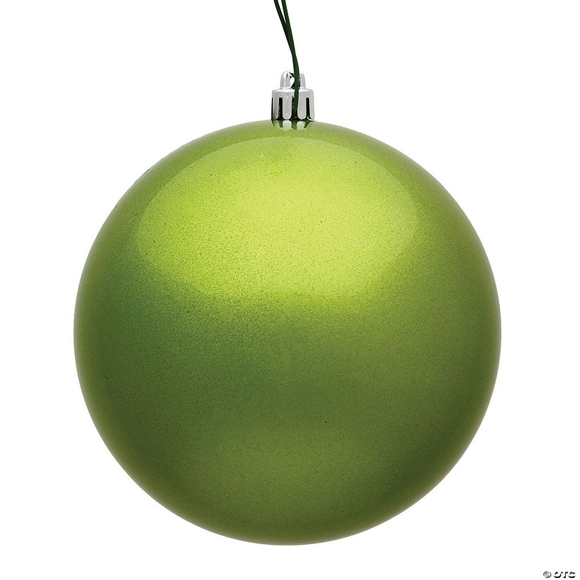 Vickerman 6" Lime Candy Ball Ornament, 4 per Bag Image