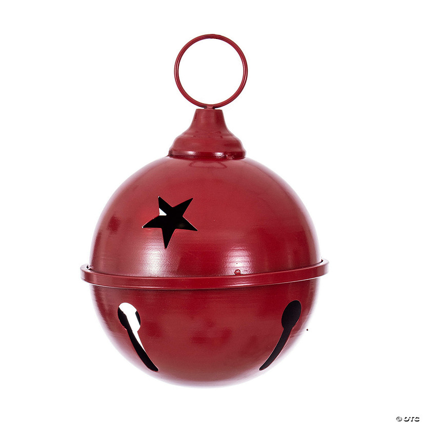 Vickerman 6" Red Iron Bell Ornament. Image