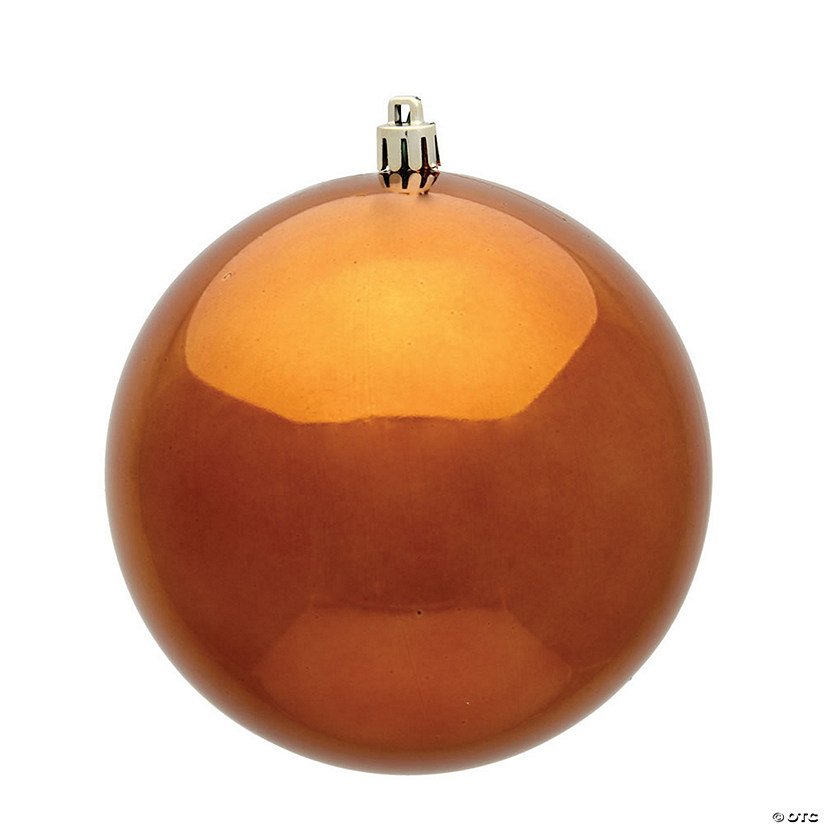 Vickerman 8" Copper Shiny Ball Ornament Image