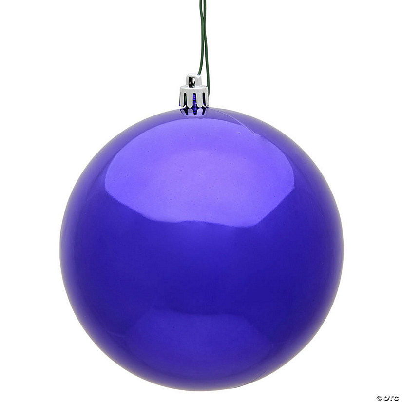 Vickerman 8" Purple Shiny Ball Ornament Image