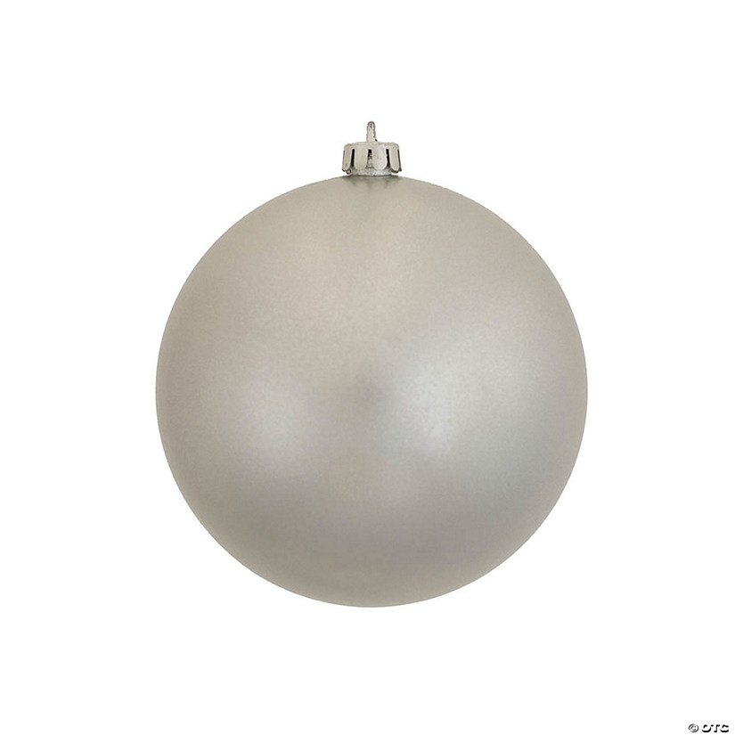 Vickerman Shatterproof 12" Giant Silver Candy Ball Christmas Ornament Image