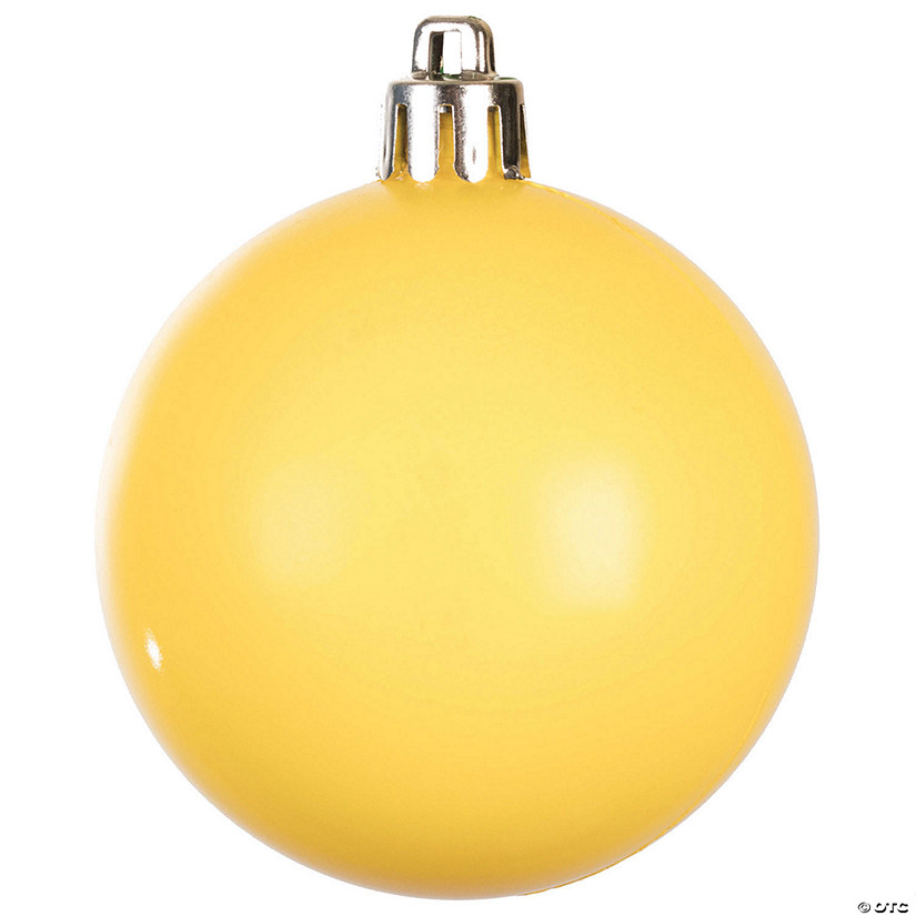 Vickerman Shatterproof 2.4" Yellow Shiny Ball Christmas Ornament, 24 per Bag Image