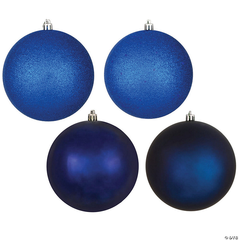 Vickerman Shatterproof 2.75" Midnight Blue 4-Finish Ball Christmas Ornament, 20 per Box Image