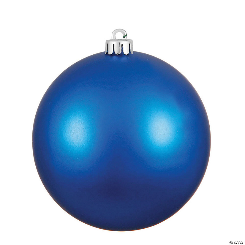 Vickerman Shatterproof 8" Blue Matte Ball Christmas Ornament Image