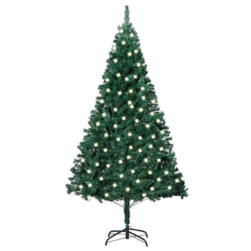 VidaXL 4' Green Artificial Christmas Tree with LED Lights & Stand Image