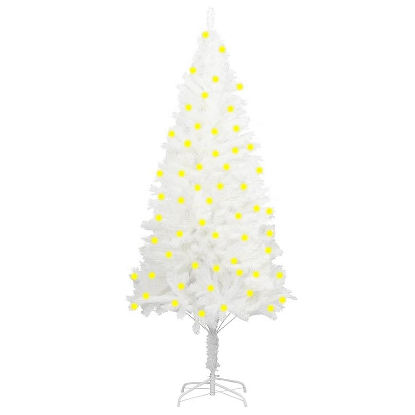 VidaXL 4' White Artificial Christmas Tree with LED Lights Image