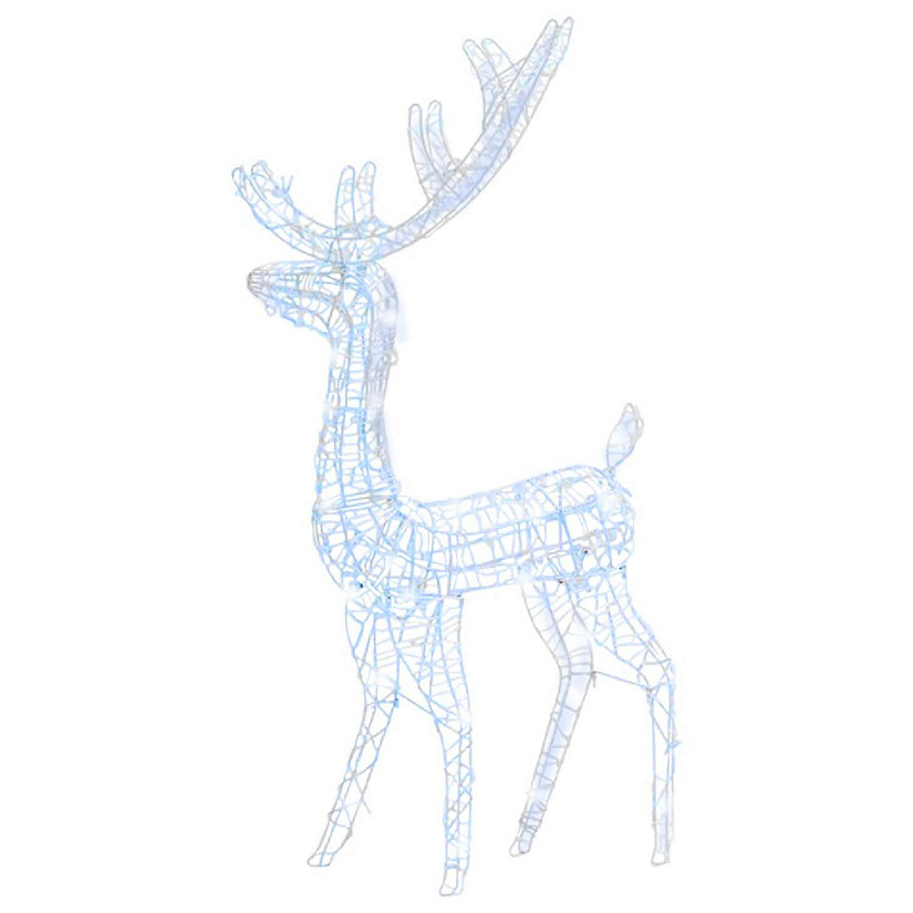 vidaXL Acrylic Reindeer Christmas Decoration 140 LEDs 4 ft Cold White Image